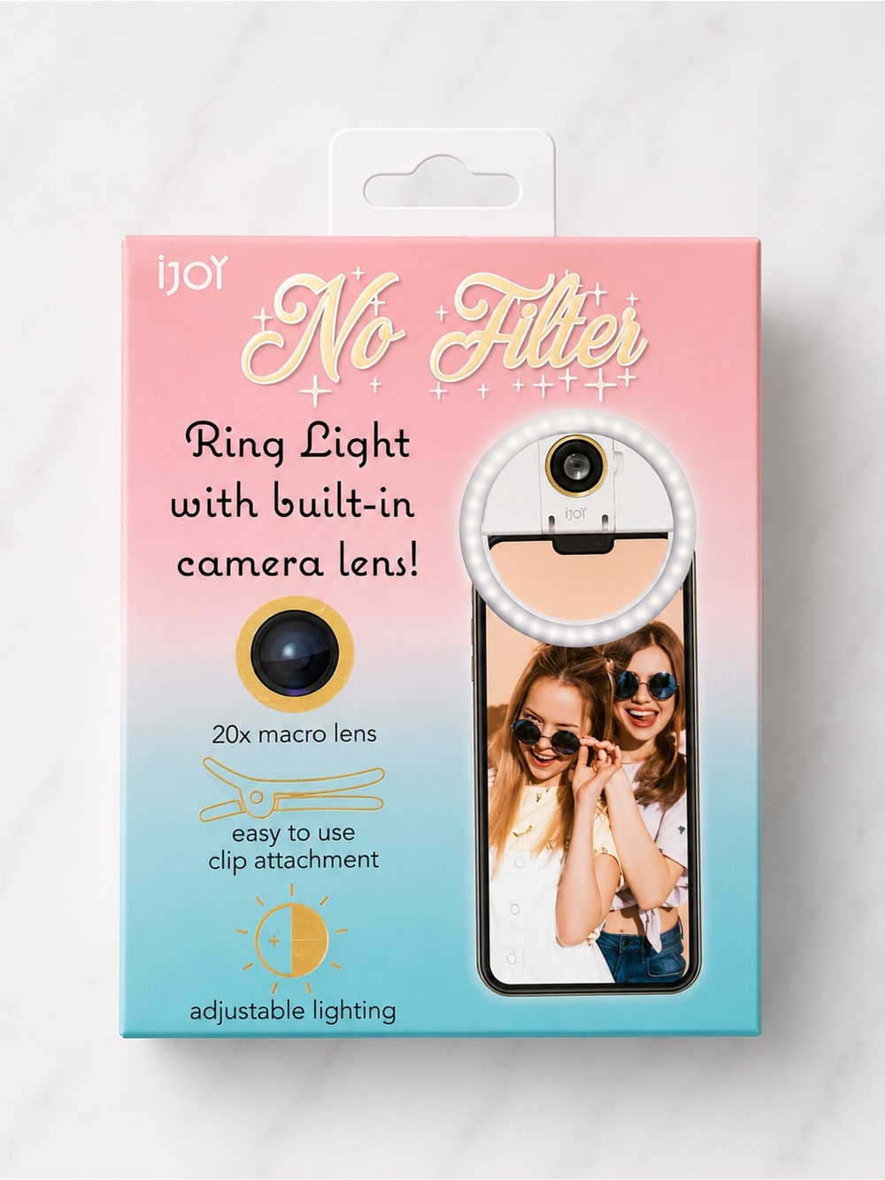 No Filter Ring Light with Built-In Camera Lens - new